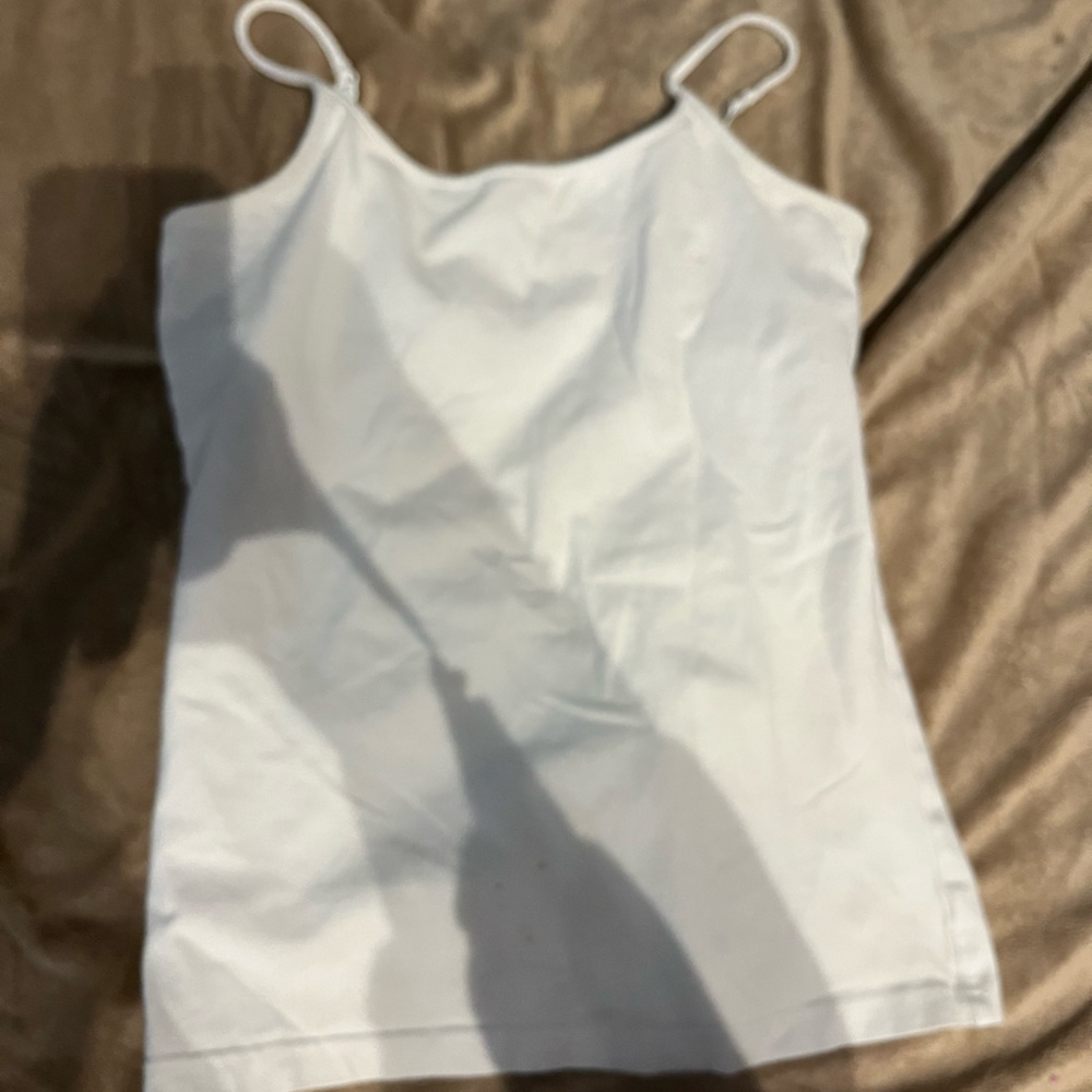 white basic tank top